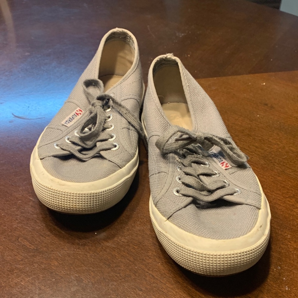 Superga Light Gray Canvas Sneakers